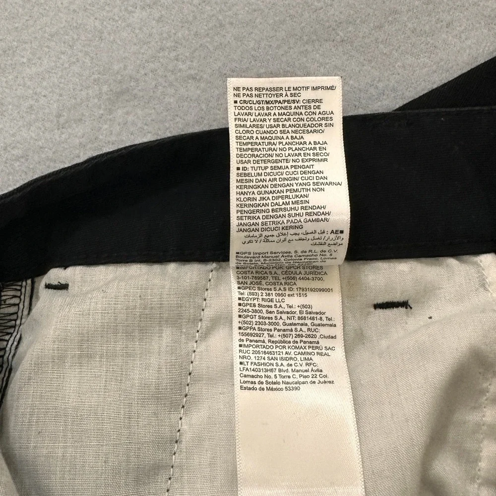 Old Navy Athletic‎ Chinos Pants Mens 29x29 Black Built-In Flex Flat Front